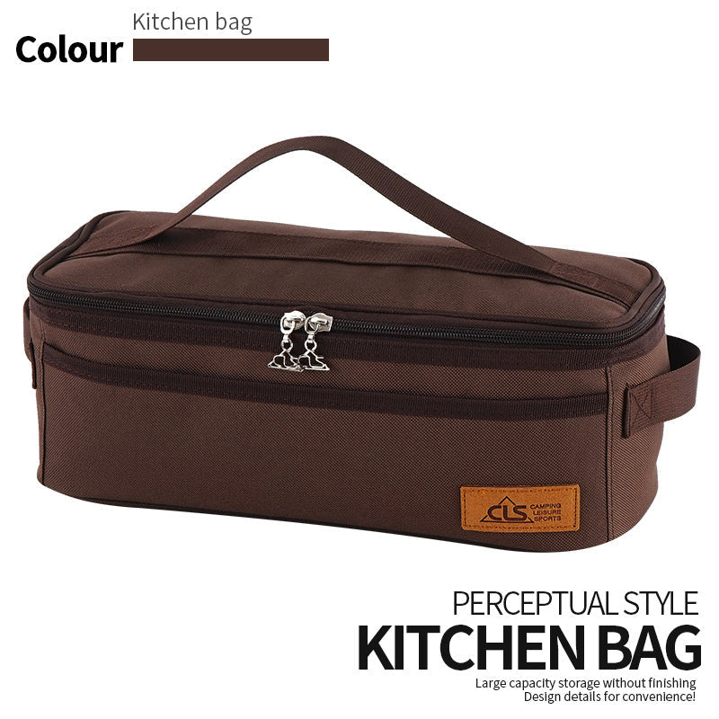 Outdoor Camping Cookware Storage Bag Camping Barbecue Tableware Storage Bag Self-Driving Travel Cosmetic Bag Portable Wash Bag - Korvel