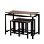 TREXM 5-Piece Compact Bar Table Set - Modern Industrial Design