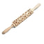Wooden Rolling Pin Beech Wood Laser Engraved Printing Rolling Pin Christmas Flip Sugar Cookie Pressing Stick - Korvel