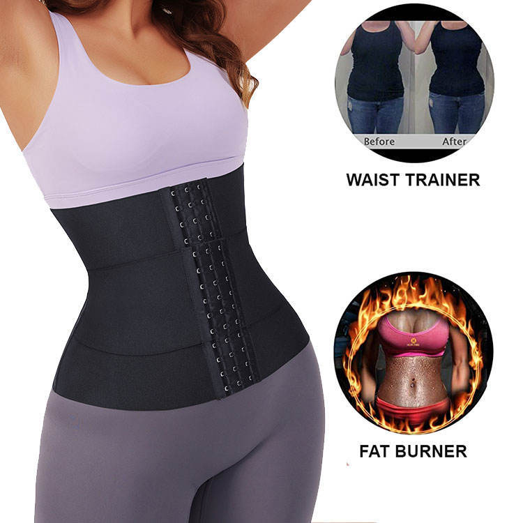 Waist Trainer Sports Sweat Postpartum Body Sculpting Double Belt Buckle Abdominal Belt - Korvel
