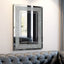 Large Wall-Mounted Silver Decorative Rectangular Wall Mirror for Home, Living Room, Bedroom, Entryway (clear HD mirror) - Korvel