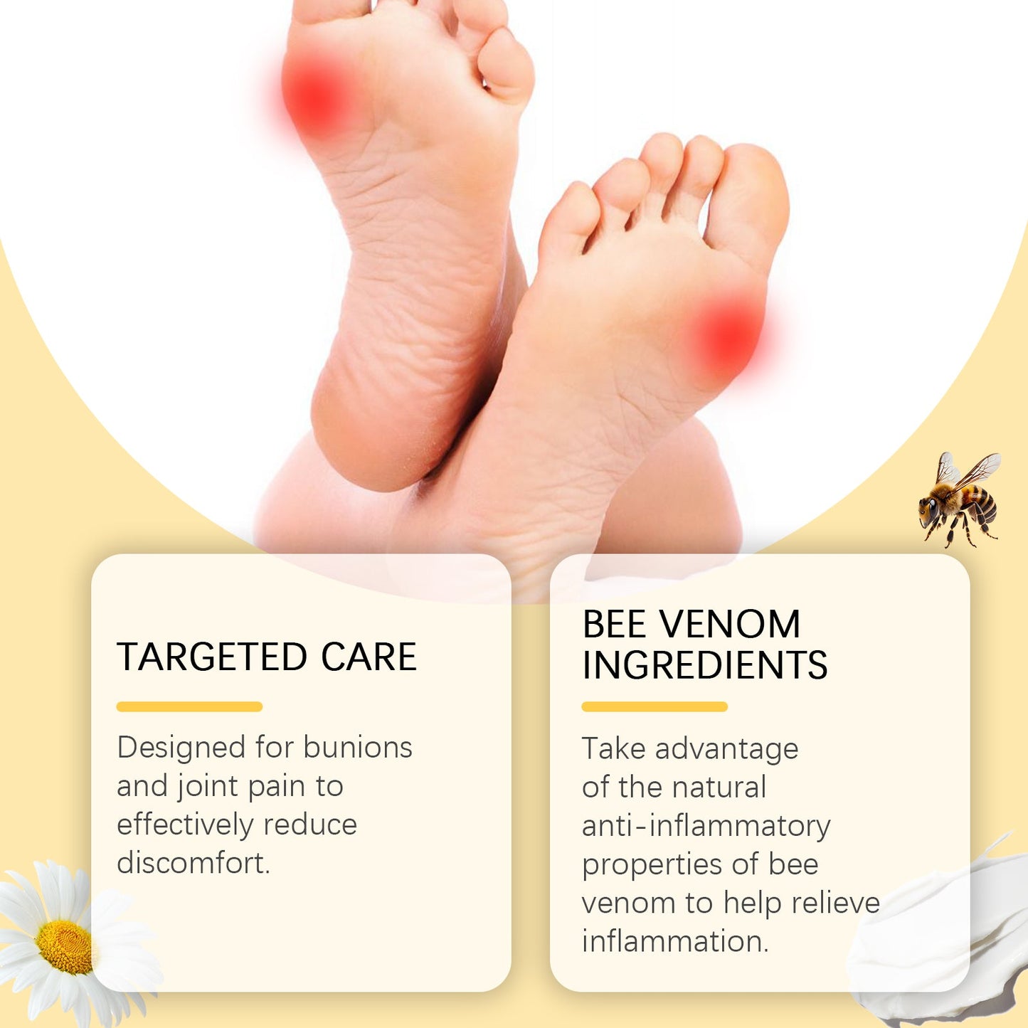 Bee Venom Care Cream, Bee Venom Care Cream To Relieve Inflammation, Pain Swelling Can Improve Joint Health Bunions Adjuvant Therapy - Korvel