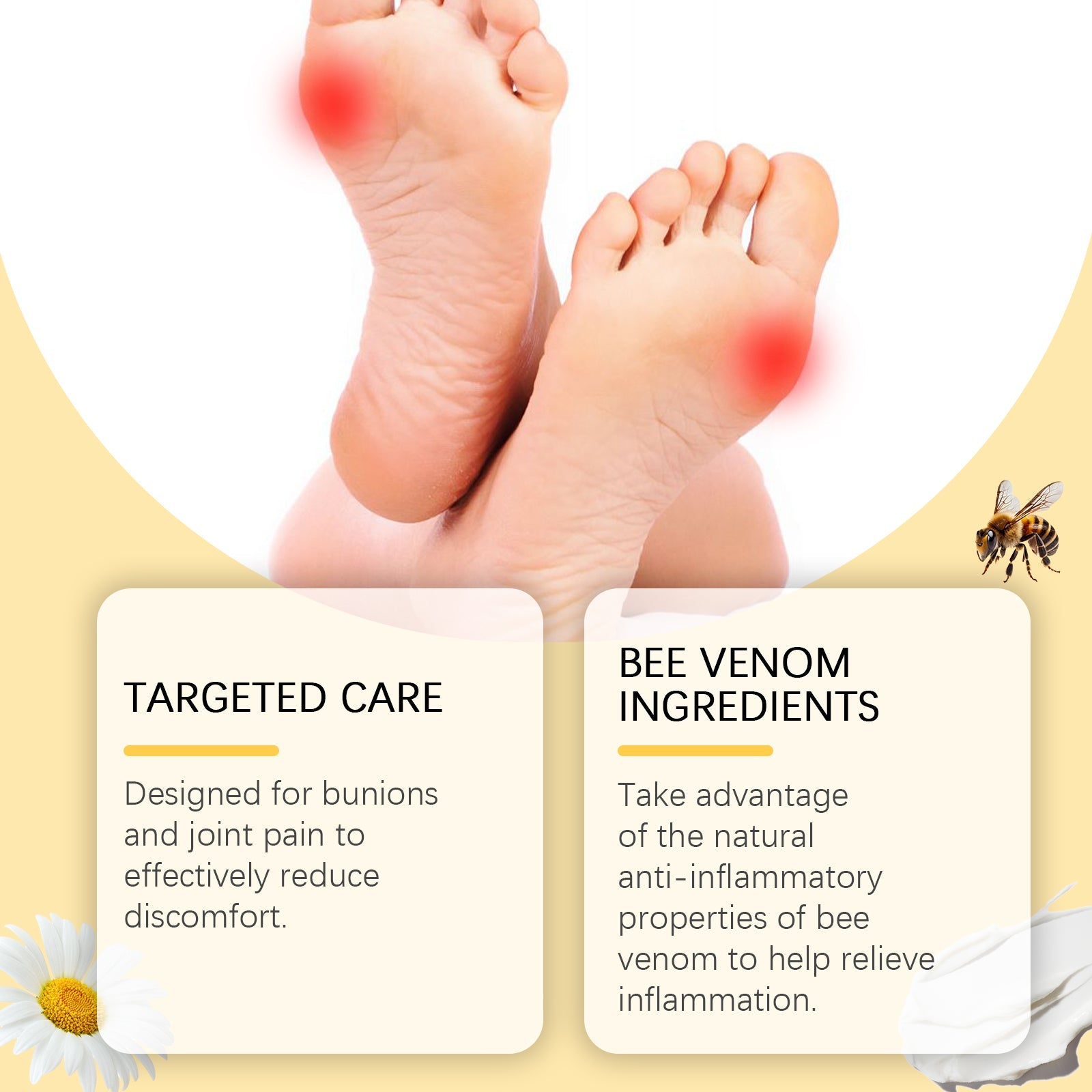 Bee Venom Care Cream, Bee Venom Care Cream To Relieve Inflammation, Pain Swelling Can Improve Joint Health Bunions Adjuvant Therapy - Korvel