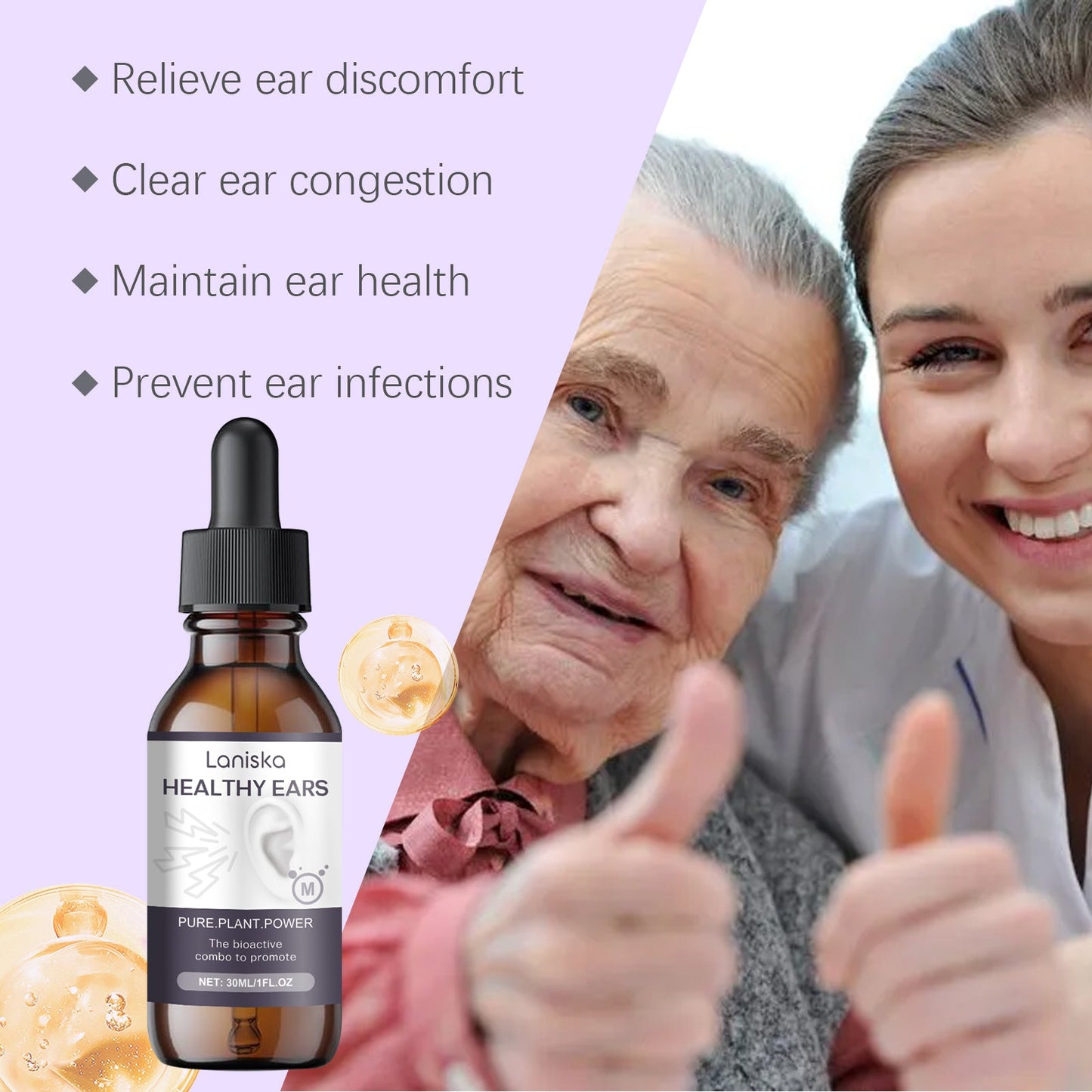 Gentle Herbal Ear Drops for Daily Ear Care