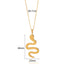 Spirit Snake Pendant Retro Style Personalized Necklace Women's Stainless Steel Gold Plated - Korvel