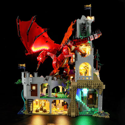 Ensemble de blocs de construction LED Dragon et Donjon 21348
