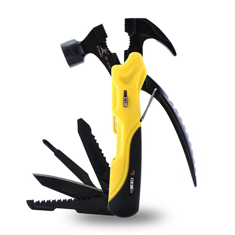 Multi Tool Outdoor Survival Knife 7 in 1 Pocket Multi Function Tools Set Mini Foldaway Plers Knife Screwdriver - Korvel