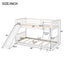 Twin Over Twin Bunk Bed with Convertible Slide and Ladder - White