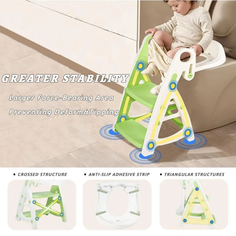 Asiento de Entrenamiento para el Baño Ajustable y Escalón para Niños