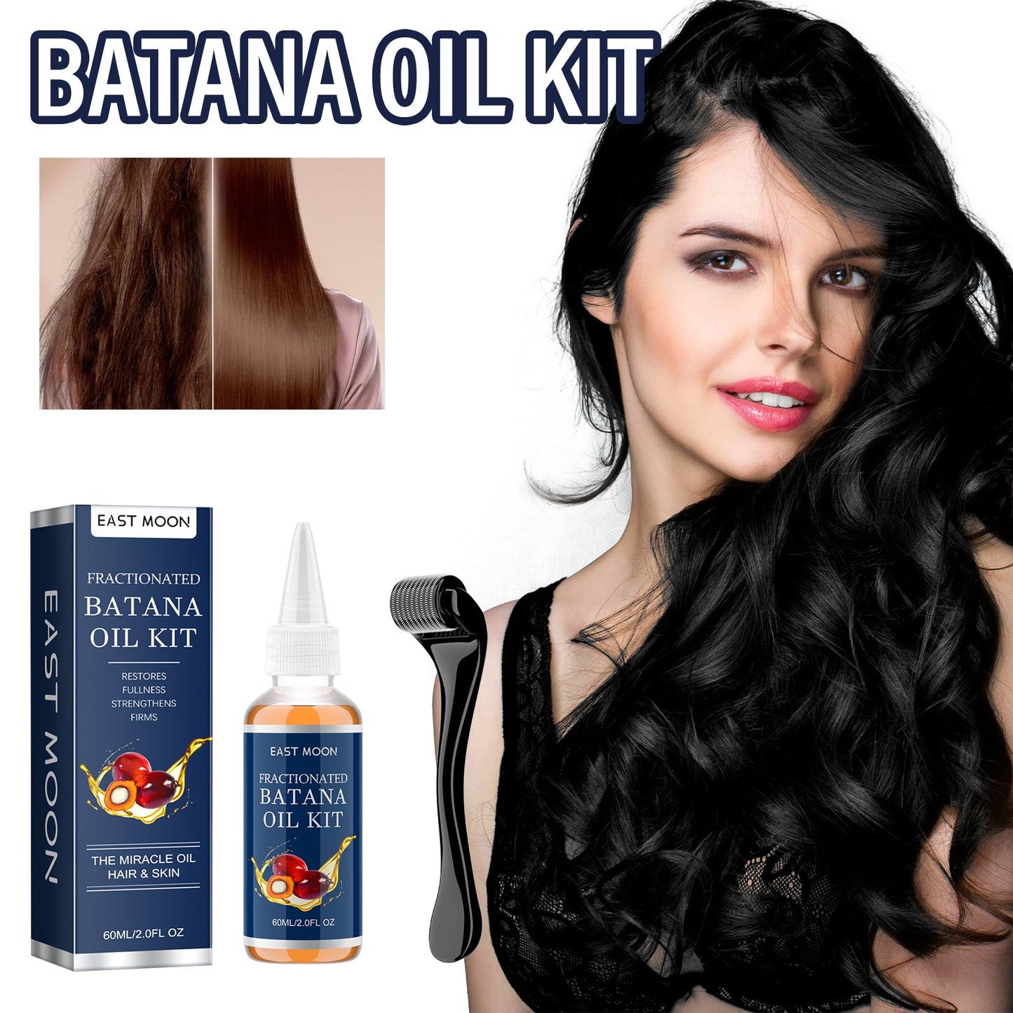 Batana Oil Kit, Hair Moisturizing Repair Strong And Firm Hair Soft Massage Hair Care Essential Oil - Korvel