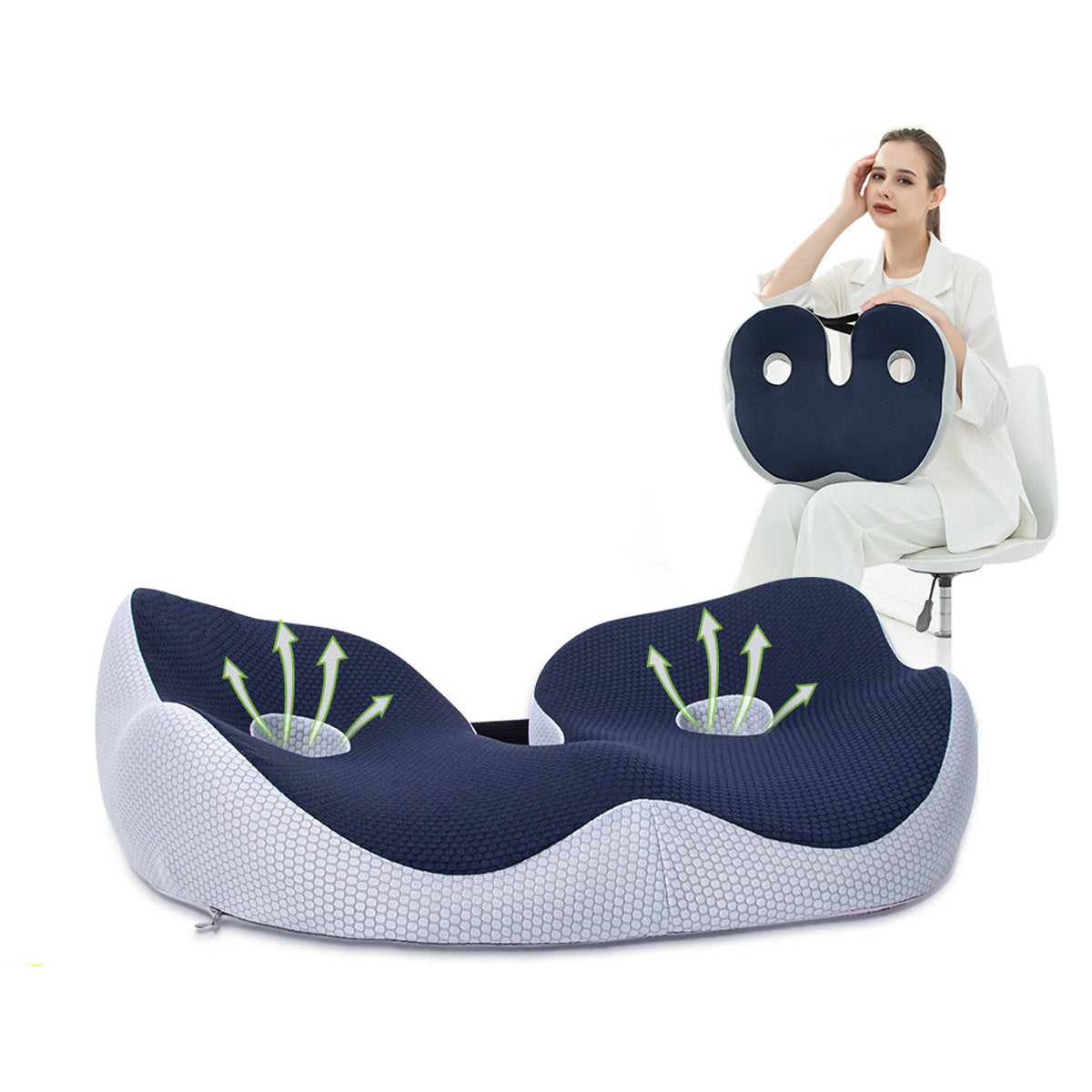 High Quality Office Chair Memory Foam Cushion Comfortable Blood Circulation Orthopedic Soothing Coccyx Seat Cushion - Korvel