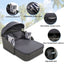 GO 79.9" Outdoor Sunbed with Adjustable Canopy, Double lounge, PE Rattan Daybed, Gray Wicker And Cushion - Korvel