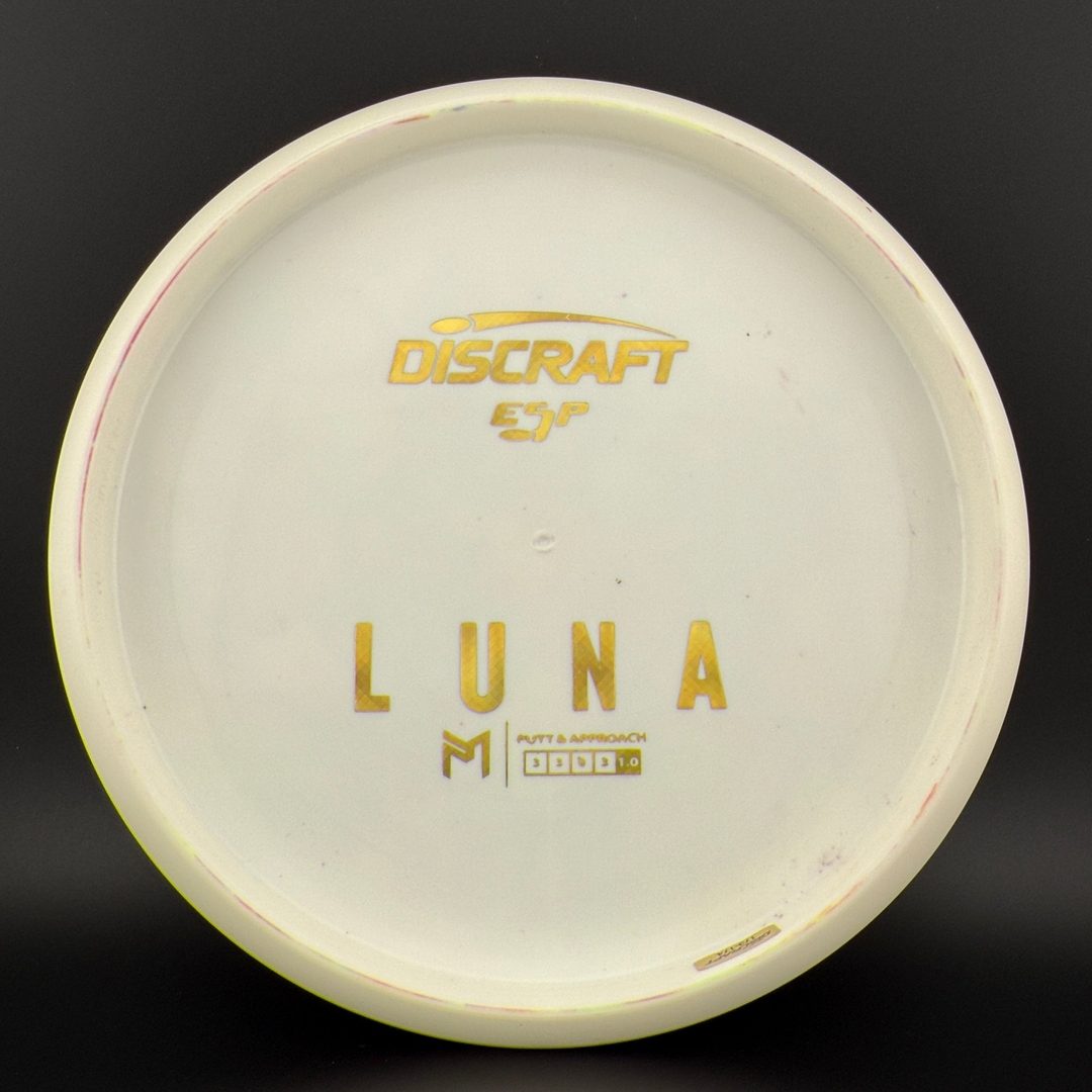 White ESP Luna - Putter de Disc Golf Teinté Greazy
