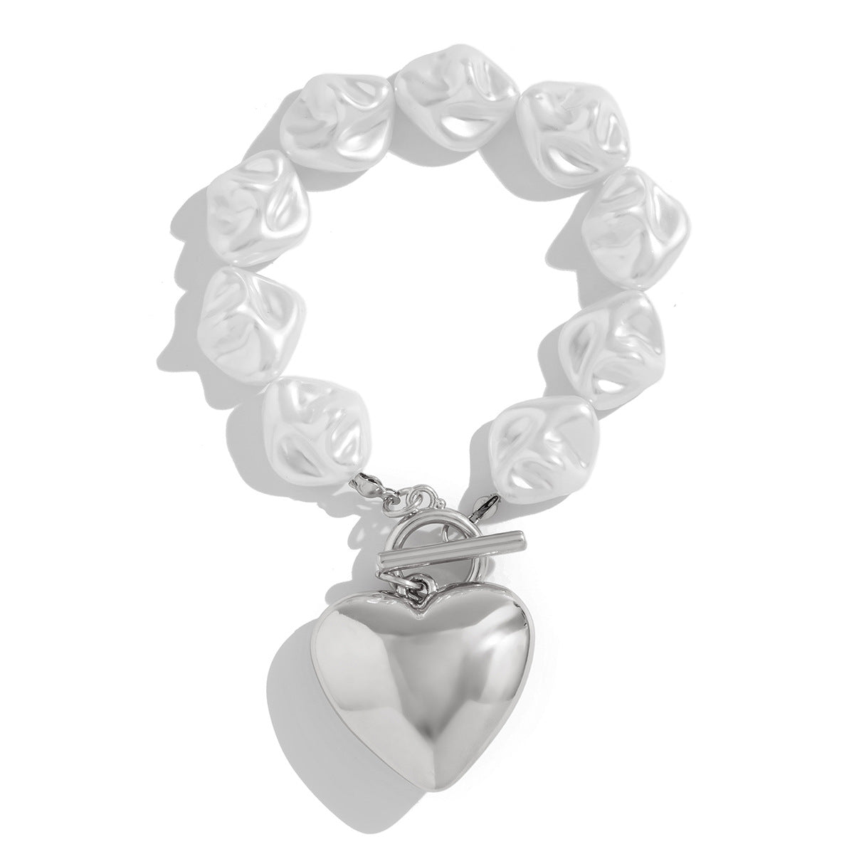 Ensemble de collier pendentif creux en forme de cœur élégant