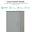 Tall Bathroom Storage Cabinet, Freestanding Storage Cabinet with Two Drawers and Adjustable Shelf, MDF Board , Grey - Korvel