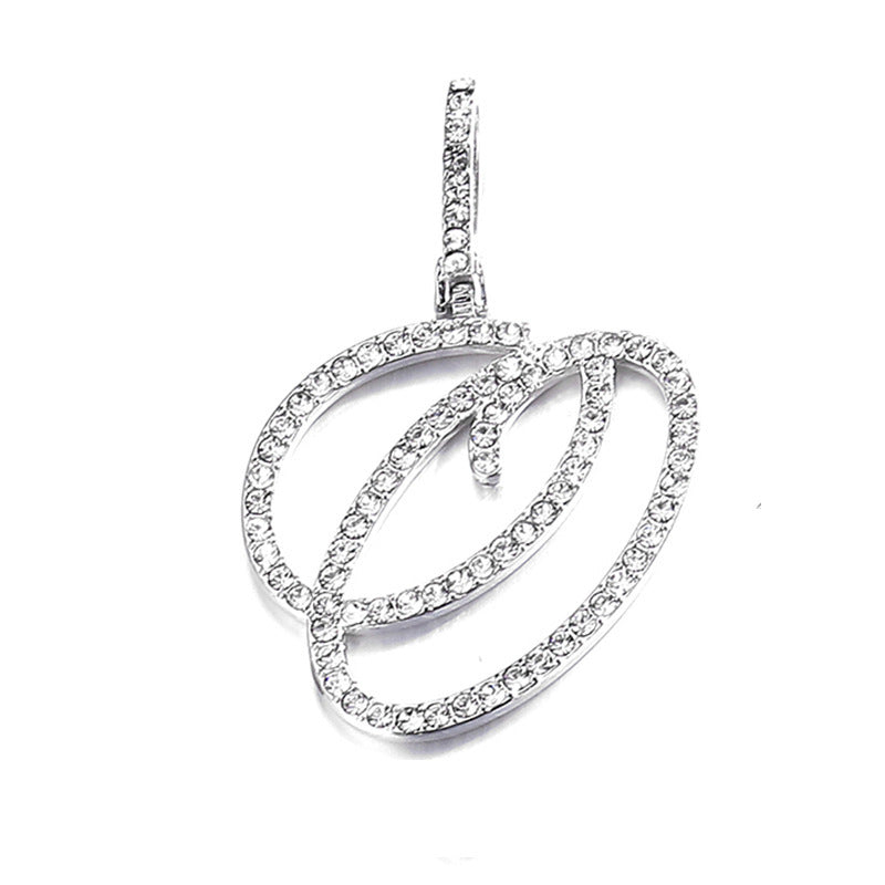 Hip Hop Grass Letter Pendant with Cuban Chain