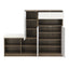 ON-TRANS 2-in-1 shoe storage platform and shoe cabinet, with soft cushioned seats and adjustable shelves, white - Korvel