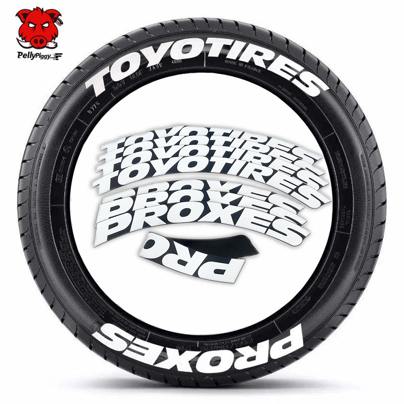 [One-piece set] Tire letter sticker one-piece set One-piece set Suitable for 4 tires No accessories included - Korvel