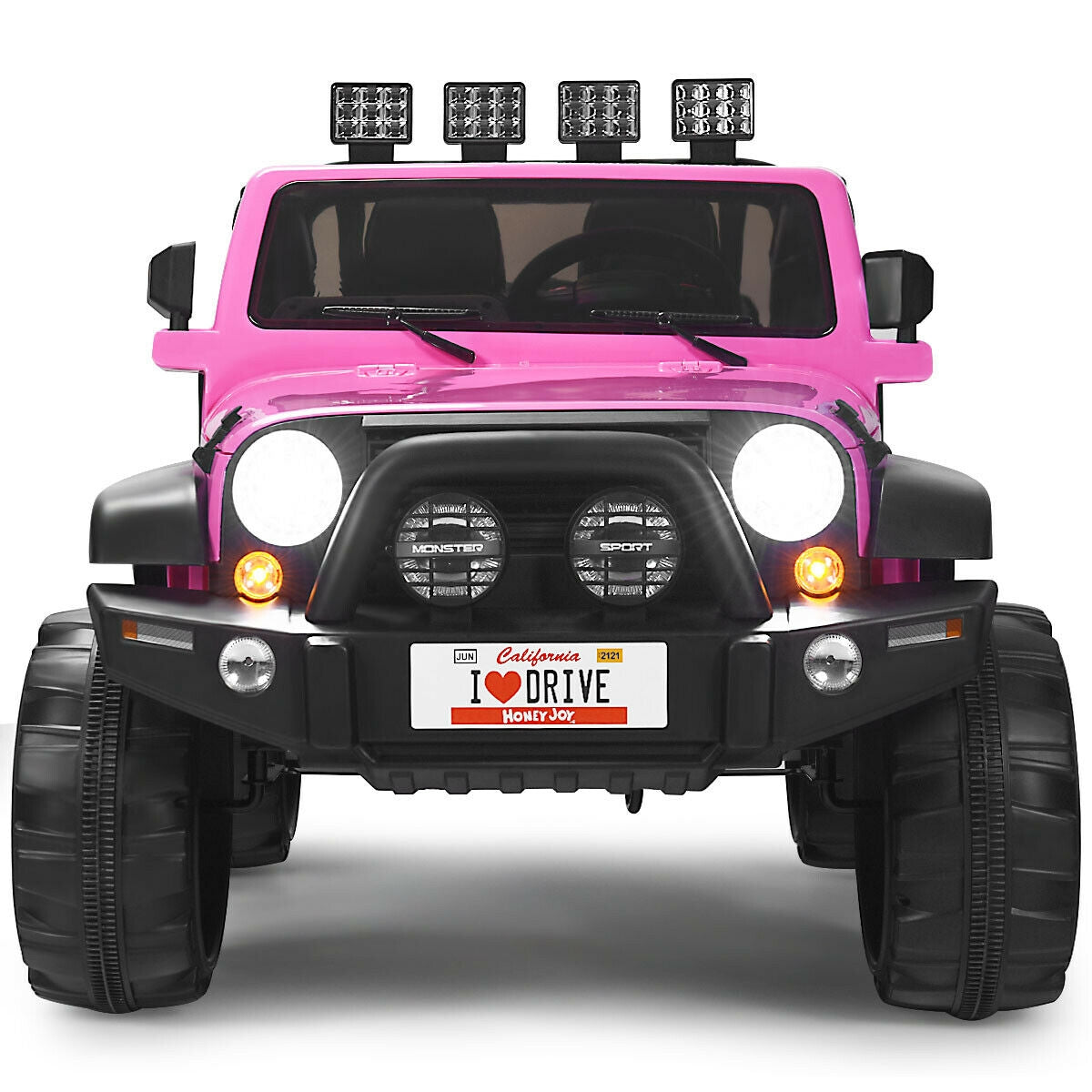12V Pink 2-Seater Electric Ride-On Car with Remote Control