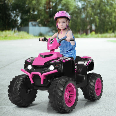 ATV pour enfants 12V avec lumières LED - Rose