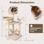 Multi-Level Cat Tree with Condo, Hammock & Rotatable Balls
