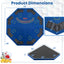 Gbruno 48 Inch 8-Player Foldable Poker Table Top - Blue