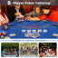 Gbruno 48 Inch 8-Player Foldable Poker Table Top - Blue