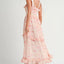 Robe Midi Imprimée Florale Élégante avec Bretelles