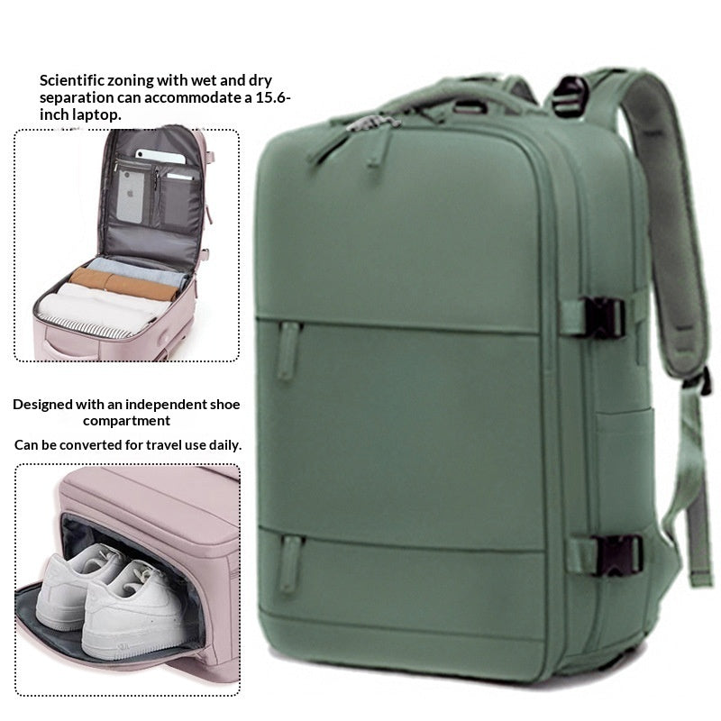Sac à dos de voyage décontracté pour hommes, imperméable, avec séparation sèche-humide