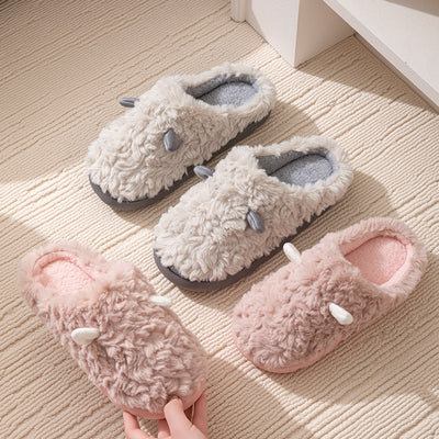 Chaussons en coton thermique antidérapants pour le confort à la maison