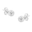 10K White Gold Diamond Bezel-Set Stud Earrings