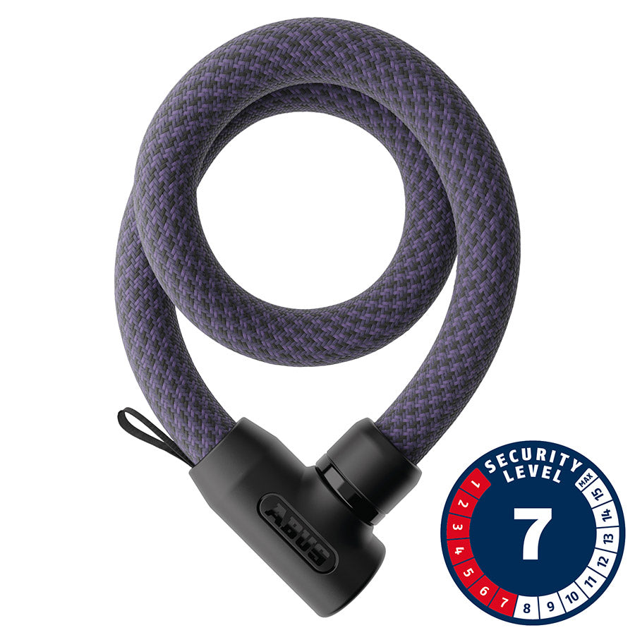 Candado de cadena Abus Yarnit 4004K - 4mm x 110cm - Púrpura Medianoche