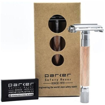 Parker 74R RG Rose Gold & Satin Chrome Safety Razor