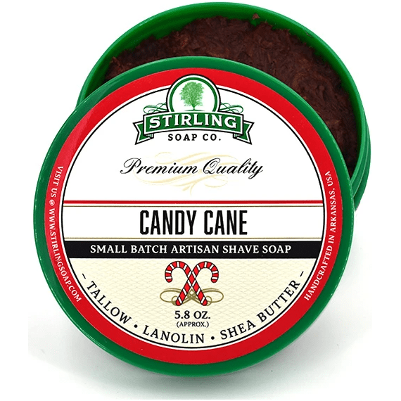 Colección de Afeitado Candy Cane de Stirling Soap Co.