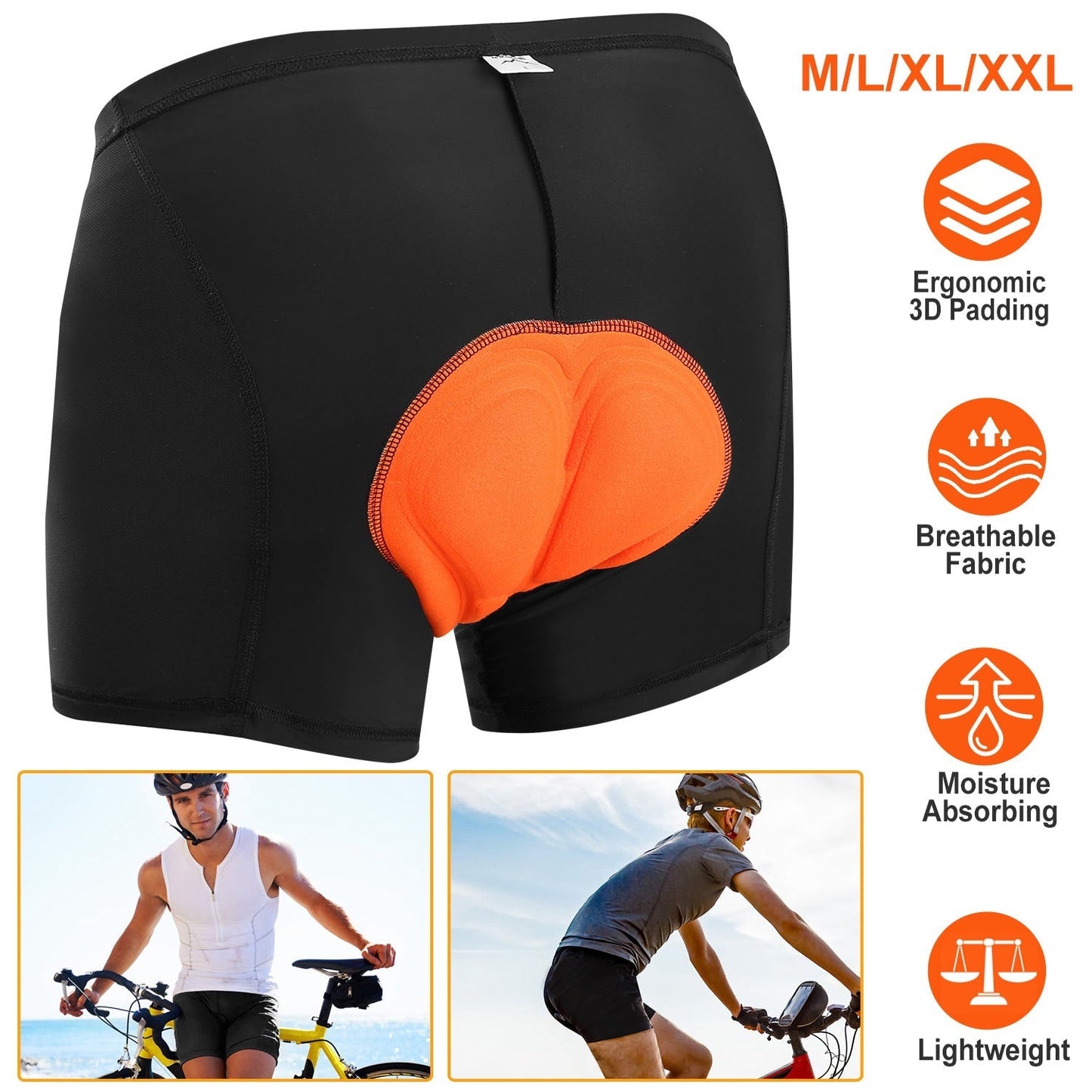 GBruno Men's Cycling Underwear Shorts