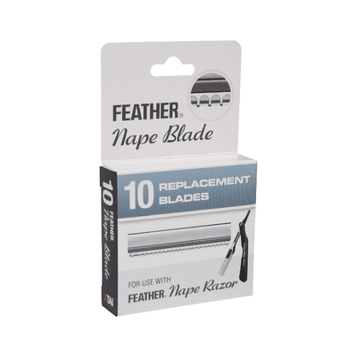 Feather Nape Stainless Steel Replacement Razor Blades - 10 Pack
