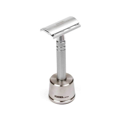 Feather All Stainless Razor ASD2S with Stand