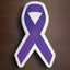 Purple Ribbon Shaped Pillow