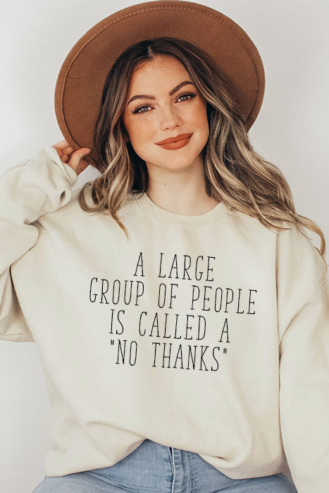 No Thanks 4903 Unisex Sweatshirt - Ultimate Comfort - Korvel
