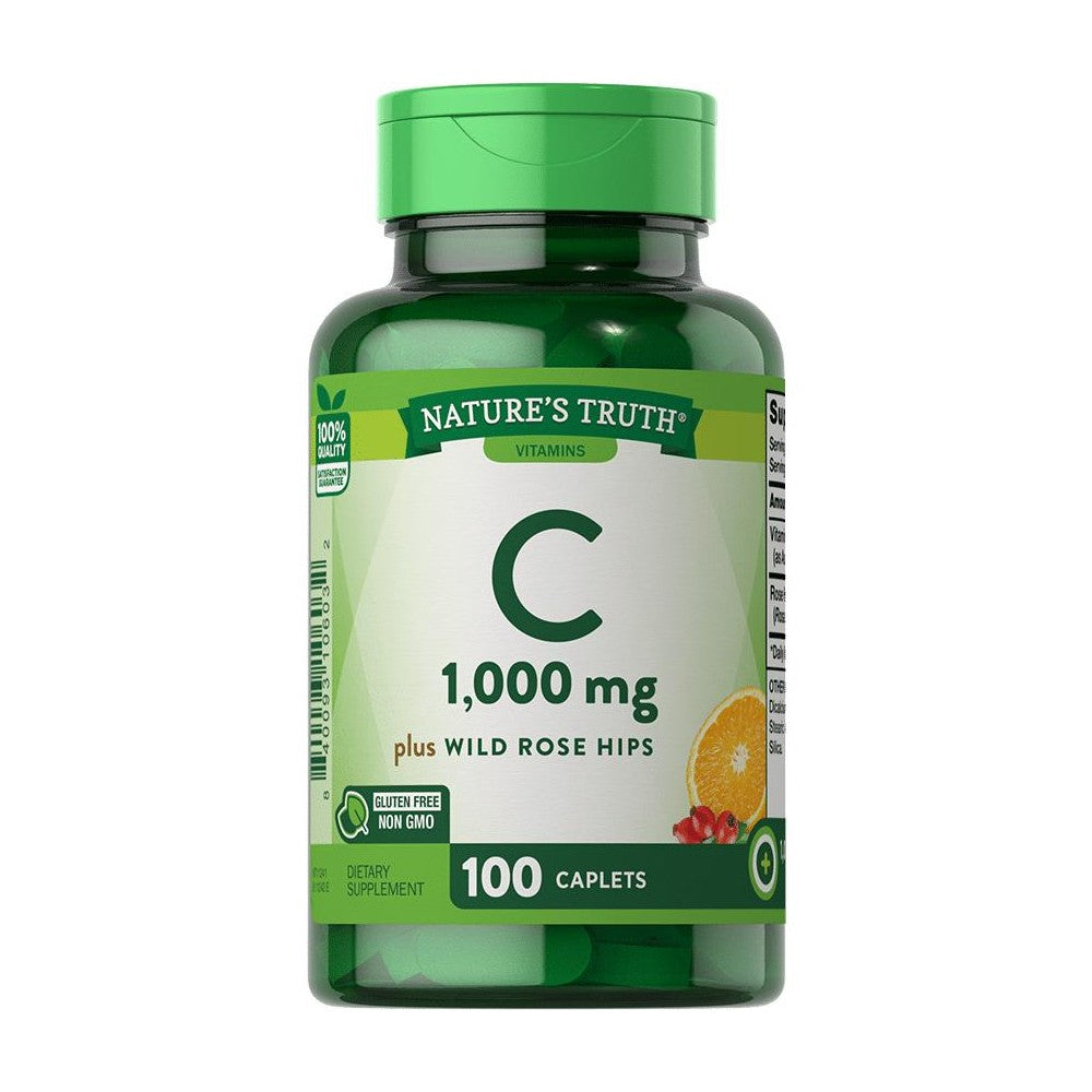 Nature's Truth® Vitamine C 1000 mg avec Églantier – 100 Comprimés