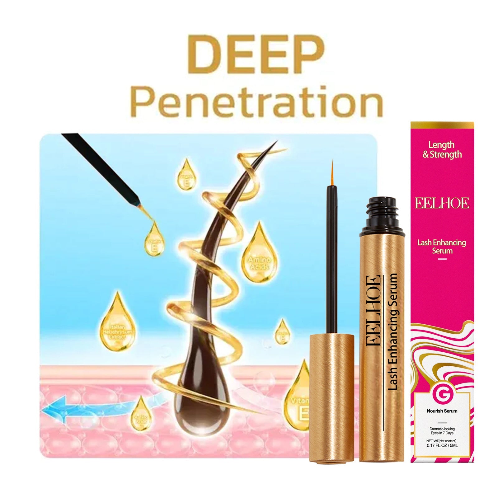 Eyelash Liquid Natural Long And Curly Eyelashes Black Thick Moisturizing Mild And Beautiful Eyelash Liquid - Korvel