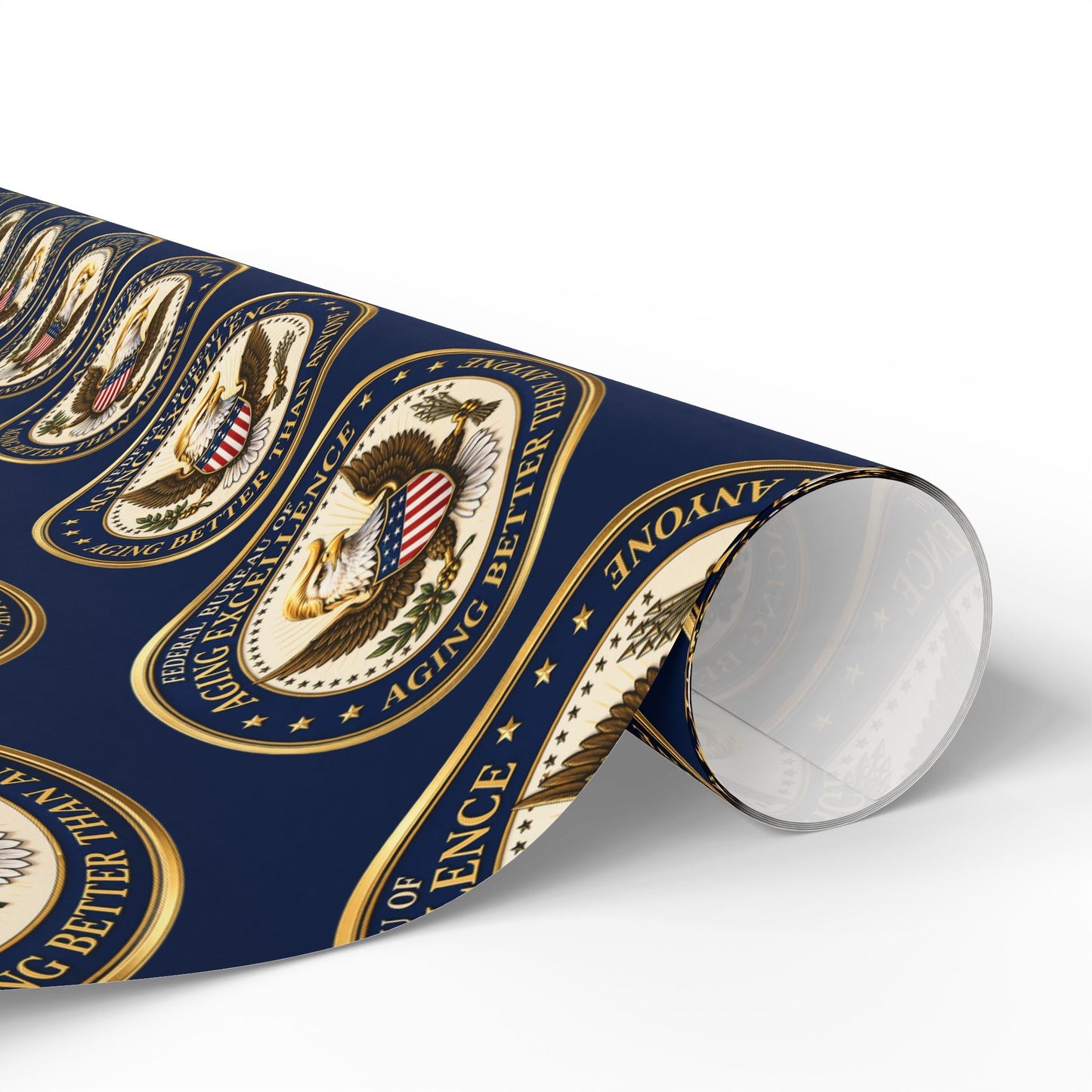 Papier d'emballage d'anniversaire Faux Sceau Excellence du Vieillissement