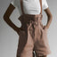 Drawstring Wide Strap Overalls with Pockets - Korvel