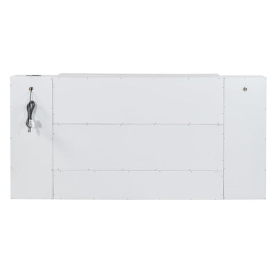 Large White Murphy Bed with Drawers and Storage Cabinets