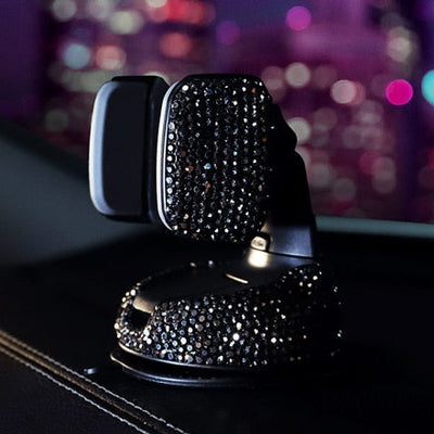 3 in 1 360 Degree Car Phone Holder for Car Dashboard Auto Windows and Air Vent with DIY Crystal Diamond Type for BMW for Toyota - Korvel