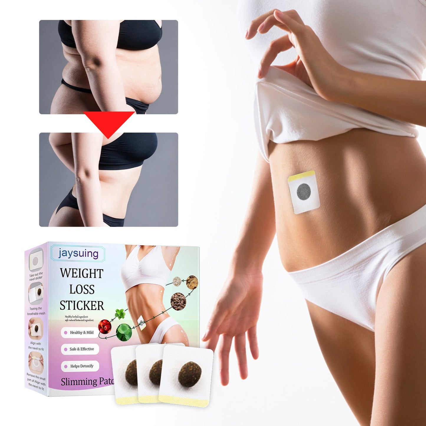 Belly Button Patch, Slimming Body Thighs Slimming Belly Button Patch - Korvel