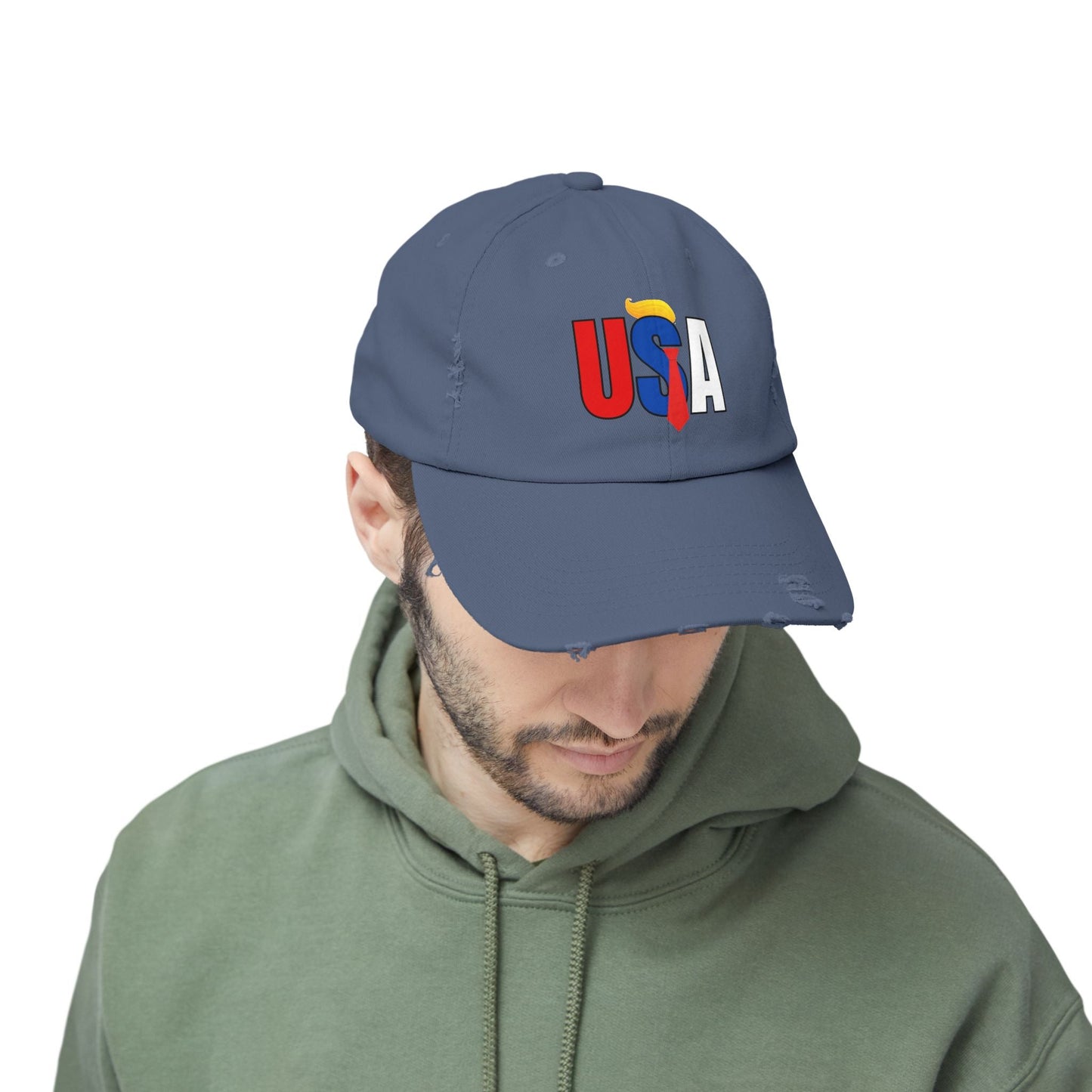 Gorra Unisex Tendencia Distressed USA