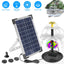 3-Tier Solar Bird Bath Fountain with Colorful LED Lights