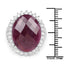 19.12 Carat Genuine Ruby and White Topaz Sterling Silver Ring