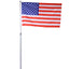 25FT segmented flagpole kit, ultra thick heavy-duty aluminum flagpole with top ball outdoor embedded flagpole - Korvel